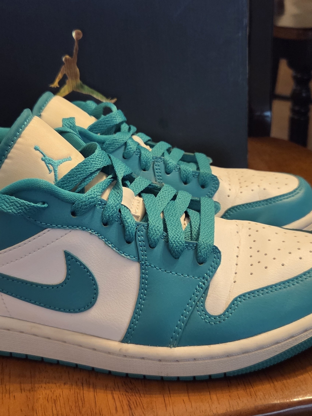 Air Jordan Low Dunks in Teal - Womens Size US 8.5